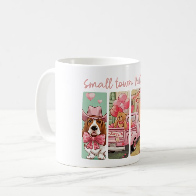 Mug La Saint Valentin de l'Ouest avec Basset Hound (Devant gauche)