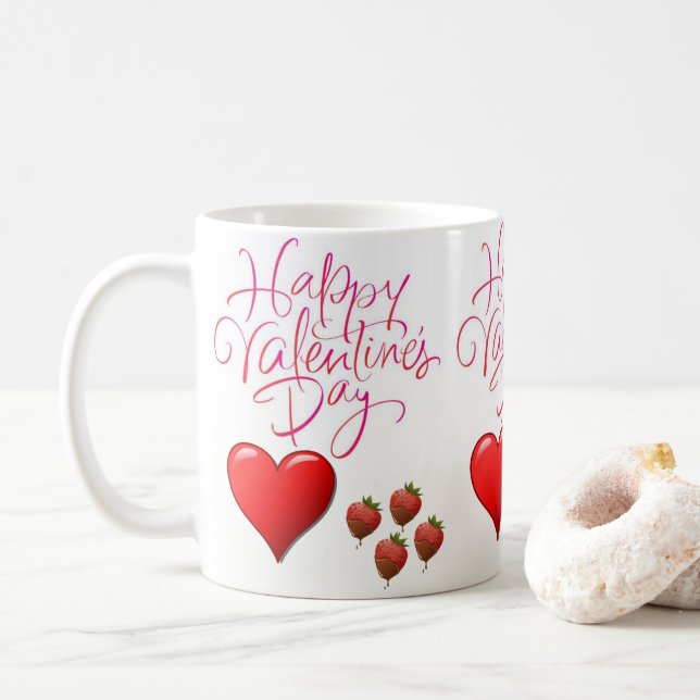 Mug La Saint-Valentin, les grenouilles (Avec donut)