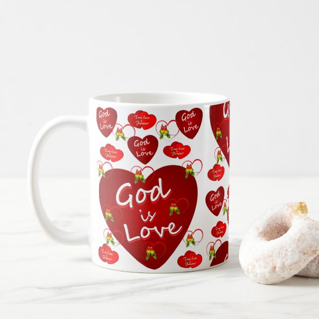 Mug La Saint-Valentin, les grenouilles (Avec donut)