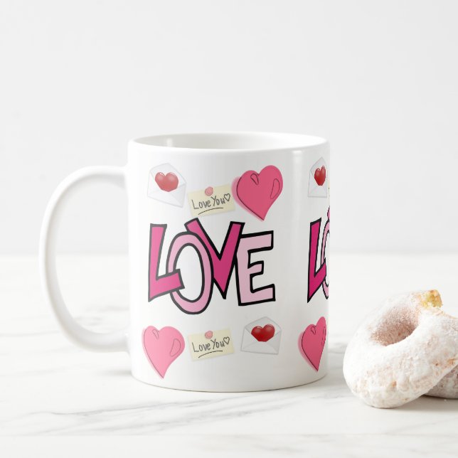 Mug La Saint-Valentin, les grenouilles (Avec donut)