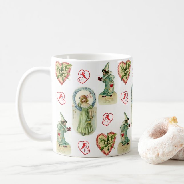 Mug La Saint-Valentin, les grenouilles (Avec donut)