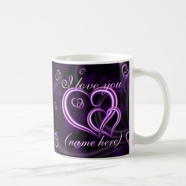 Mug La Saint-Valentin personnalisent les coeurs (Droite)