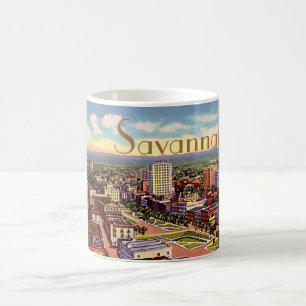 Mug La savane, vue 1940 de la Géorgie Birdseye