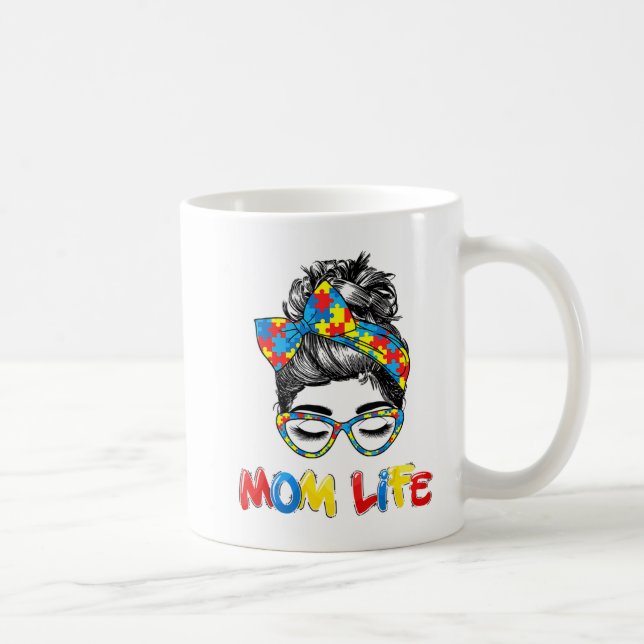 Mug La Sensibilisation sur l'autisme autiste Maman-Vie (Droite)