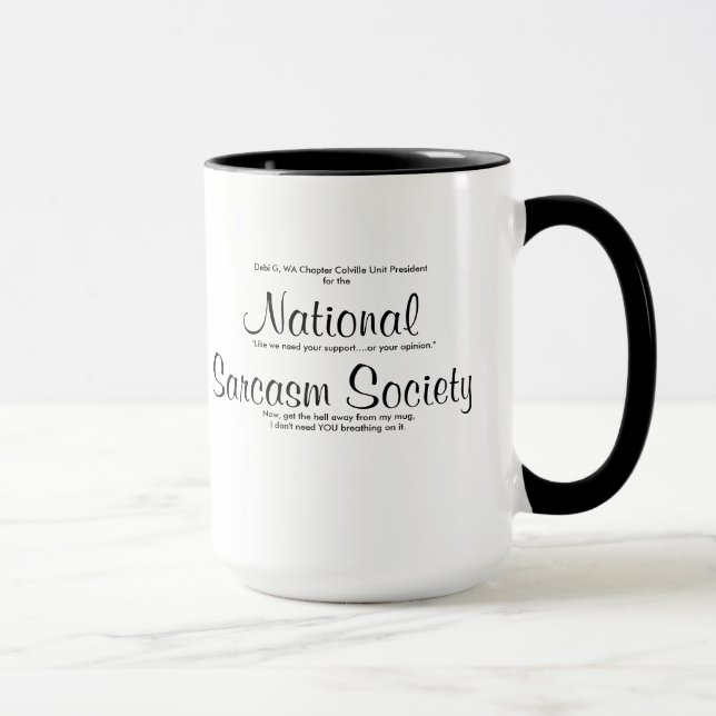 Mug La société de NationalSarcasm, maintenant, (Droite)