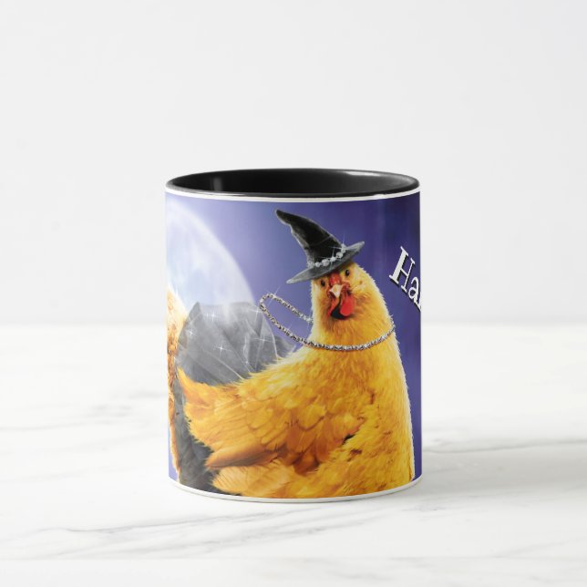 Mug La sorcière de poulet sur le Broomstick (Centre)