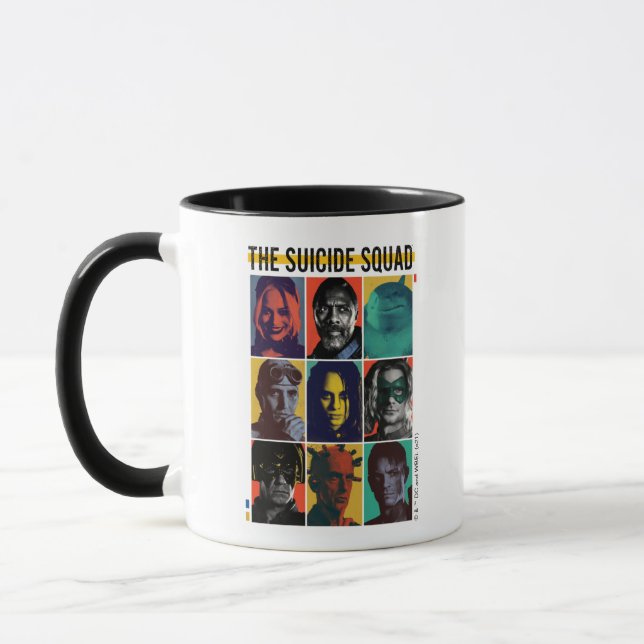 Mug La Suicide Squad | Rétro Grid With Harley Quinn (Gauche)