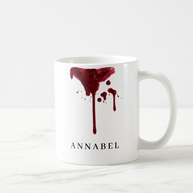 Mug La tache rouge rouge foncé du vampire avec du sang (Droite)