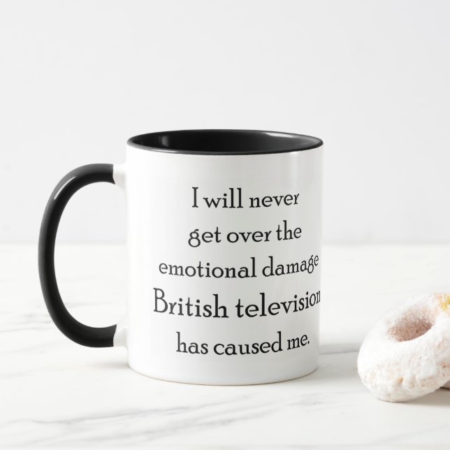 Mug La Télévision britannique m'a émotionnellement end (Avec donut)