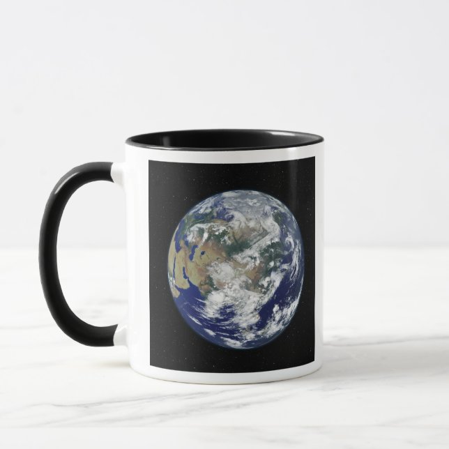 Mug La Terre entièrement éclairée centrée sur l'Asie (Gauche)