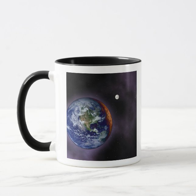 Mug La Terre montrée aux bords extérieurs (Gauche)