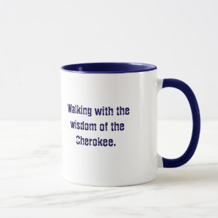 Mug La typographie bleue de la Marine Cherokee Dit Cof