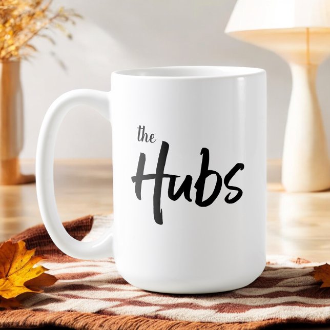 Mug La typographie drôle du mari ou du marié The Hubs (Créateur téléchargé)