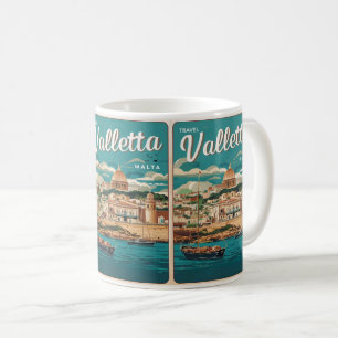 Mug La Valette vintage, Malte voyage souvenirs et cade