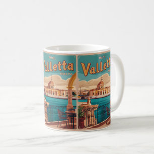Mug La Valette vintage, Malte voyage souvenirs et cade