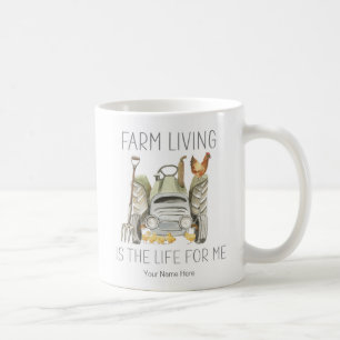 Mug La vie à la ferme est la vie pour moi Aquarelle Po