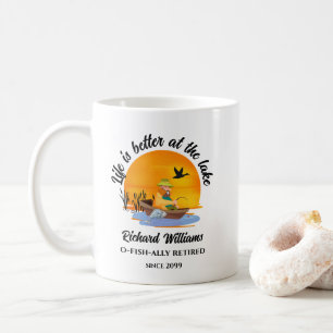 Mug La vie à la retraite est meilleure au lac de pêche