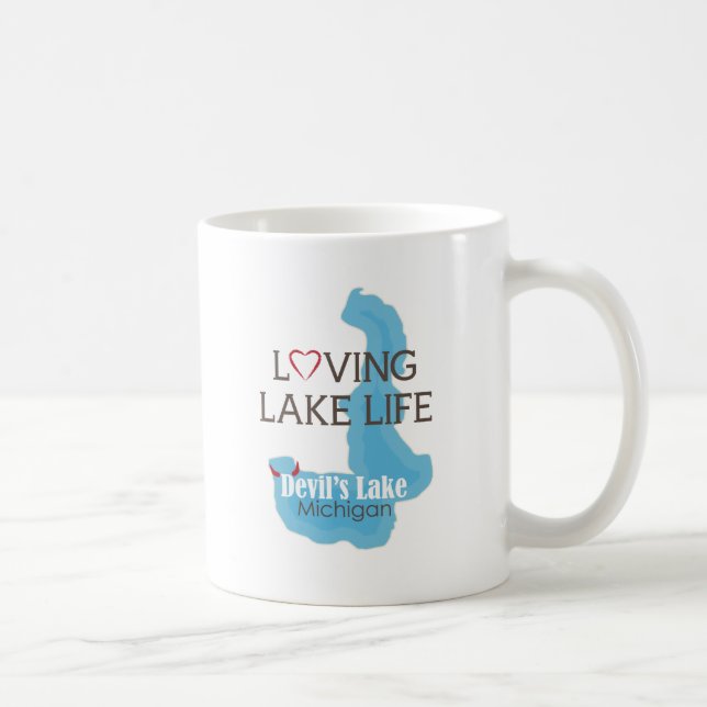 Mug La vie affectueuse de lac, le lac devil's, (Droite)