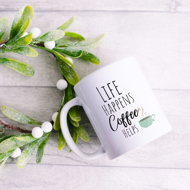 Mug La vie amusante arrive café aide (Créateur téléchargé)