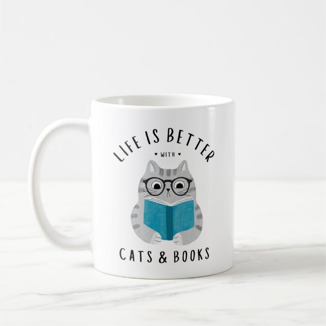Mug La vie amusante est meilleure avec les chats et le (Gauche)