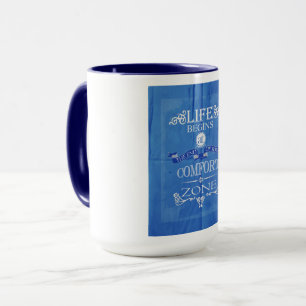 Mug la vie commence à la fin de votre zone de confort