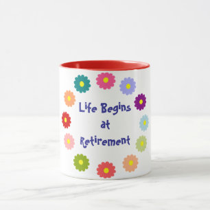 Mug La vie commence à la retraite