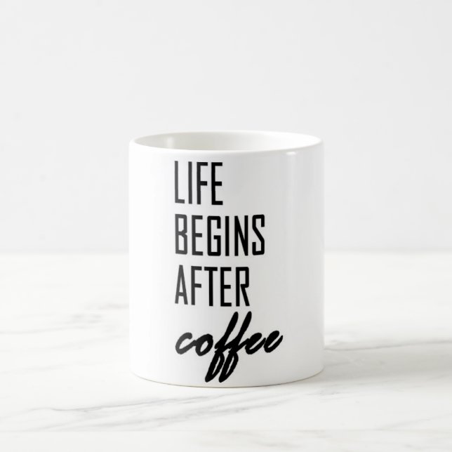 Mug La vie commence après café (Centre)
