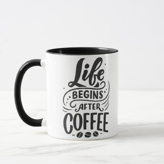 Mug La vie commence après le café (Gauche)
