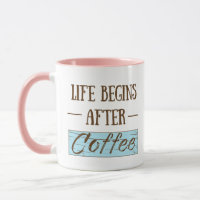 La vie commence après le café amusant buveur caféi