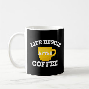 Mug La vie commence après le café Basic Dark