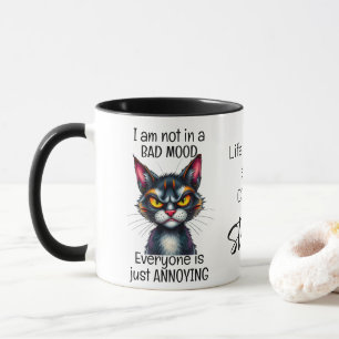 Mug La vie de chat grincheux commence après Citation a