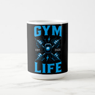 Mug La vie de gym depuis 2026 – Nouvelle étape Fitness
