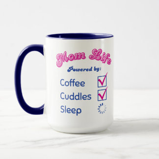 Mug La vie de maman rétro alimentée par café et boudin