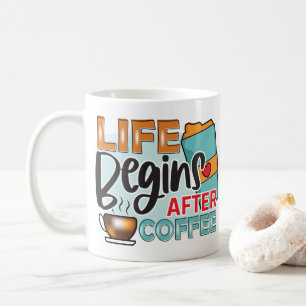 Mug La Vie Drôle Commence Après La Typographie Du Café