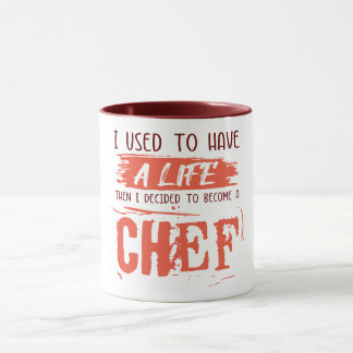 Mug La vie du chef. Drôle Idée Cadeau.