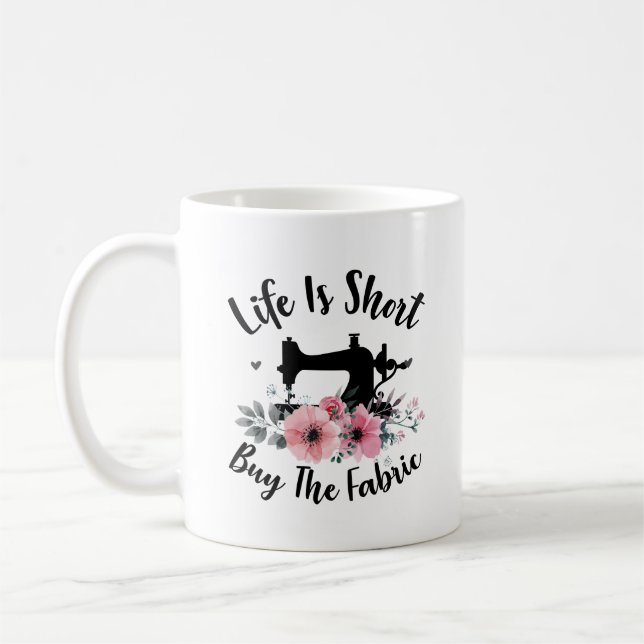 Mug La vie est achat court le tissu (Gauche)