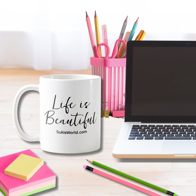 Mug La vie est belle Blog Marque site (Créateur téléchargé)