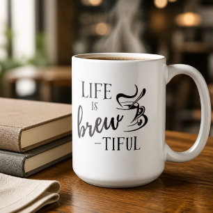 Mug La vie est belle pour les amateurs de café