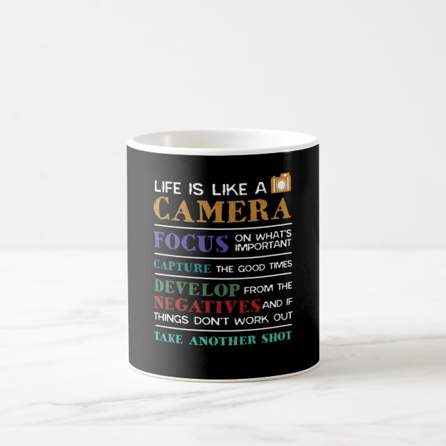 Mug La Vie Est Comme Un Photographe De Caméra (Centre)