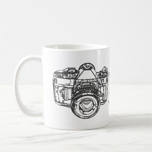 Mug La vie est comme une citation d'appareil-photo (Gauche)