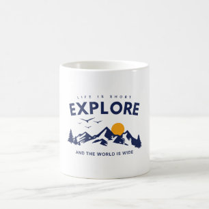 Mug La vie est courte et le monde est vaste Citation E