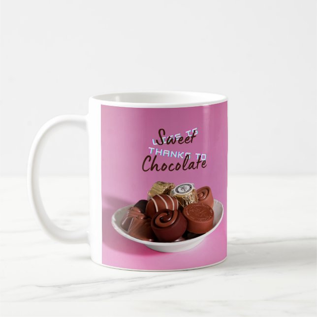 Mug La Vie Est Douce Grâce Au Chocolat (Gauche)