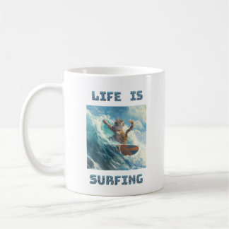 Mug La vie est du surf - pour les passionnés de surf e