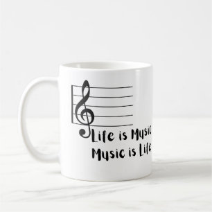 Mug La vie est la musique, la musique est la vie