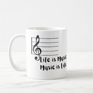 Mug La vie est la musique, la musique est la vie