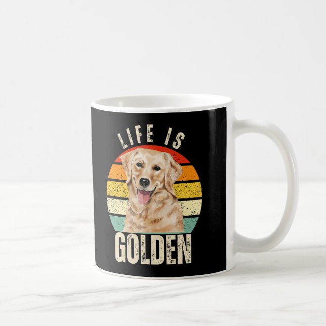 Mug La vie est l'or - Golden Retriever Lover (Droite)
