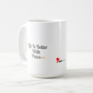 Mug La vie est meilleure avec des pattes