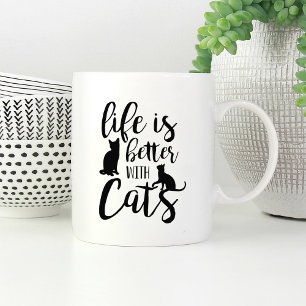 Mug La Vie Est Meilleure Avec Les Chats   AMOUREUX DES