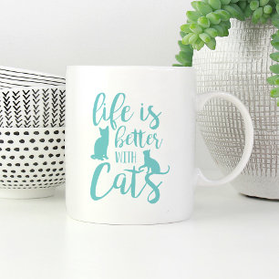Mug La Vie Est Meilleure Avec Les Chats   AMOUREUX DES