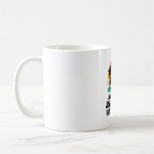 Mug La vie est meilleure avec les chiens Retro Sunset 